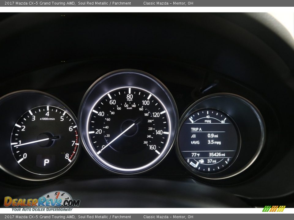 2017 Mazda CX-5 Grand Touring AWD Soul Red Metallic / Parchment Photo #9