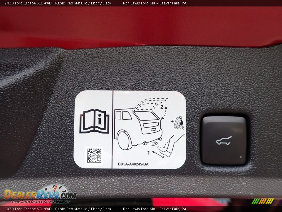 2020 Ford Escape SEL 4WD Rapid Red Metallic / Ebony Black Photo #5