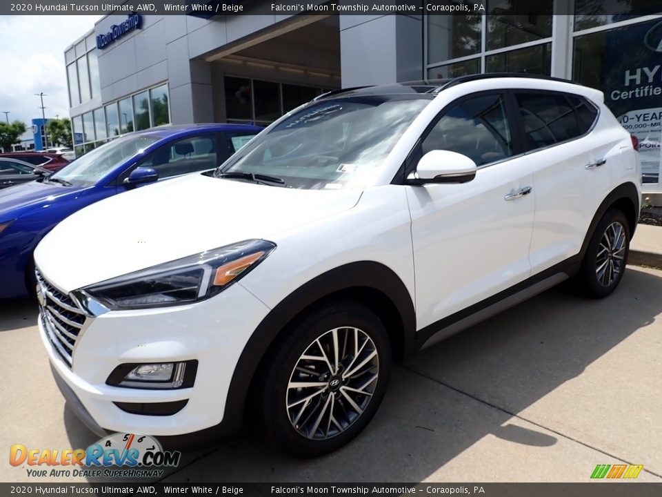 2020 Hyundai Tucson Ultimate AWD Winter White / Beige Photo #2