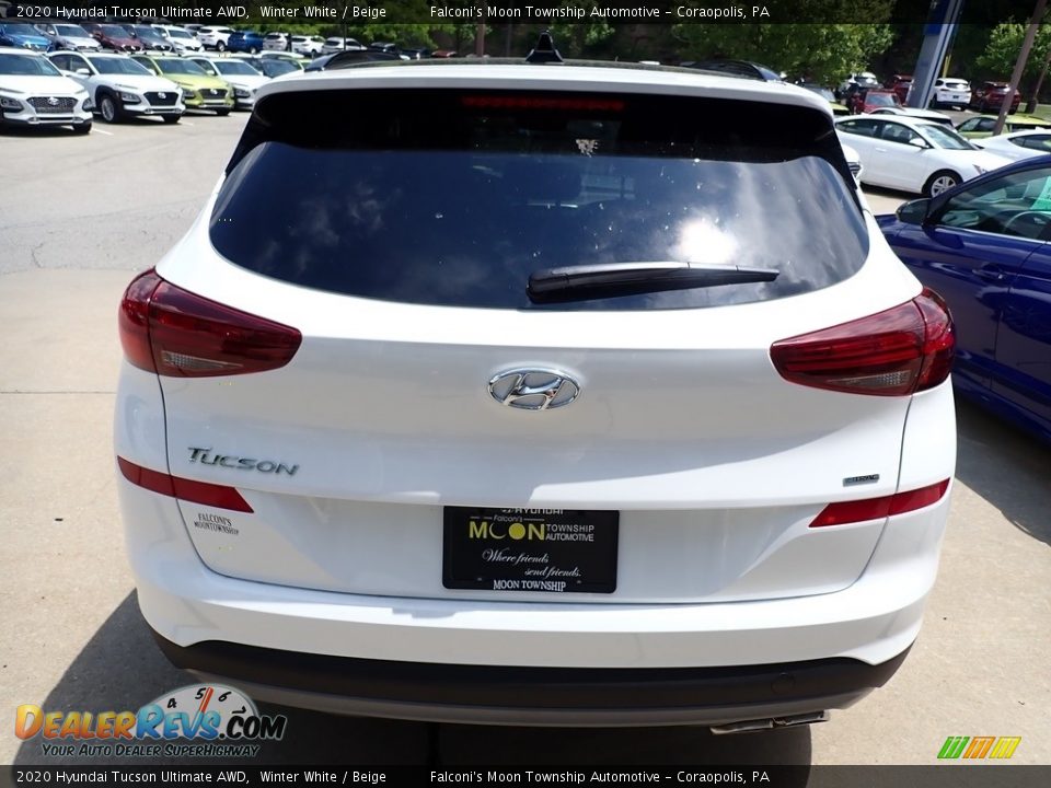 2020 Hyundai Tucson Ultimate AWD Winter White / Beige Photo #4