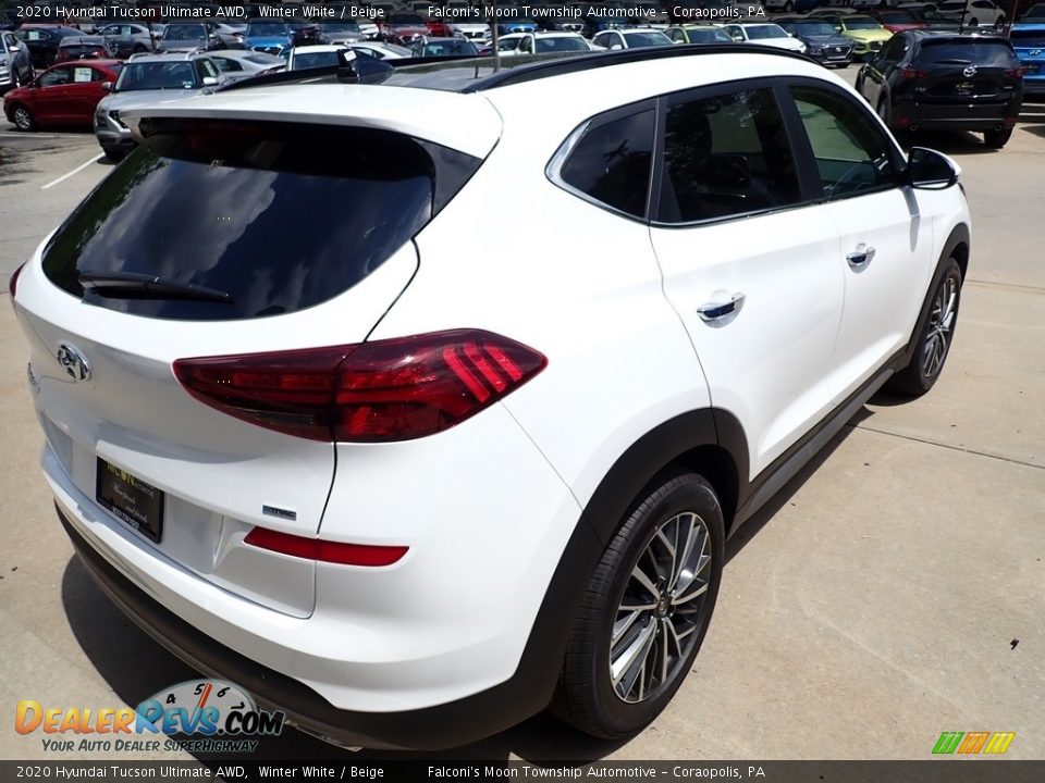 2020 Hyundai Tucson Ultimate AWD Winter White / Beige Photo #5