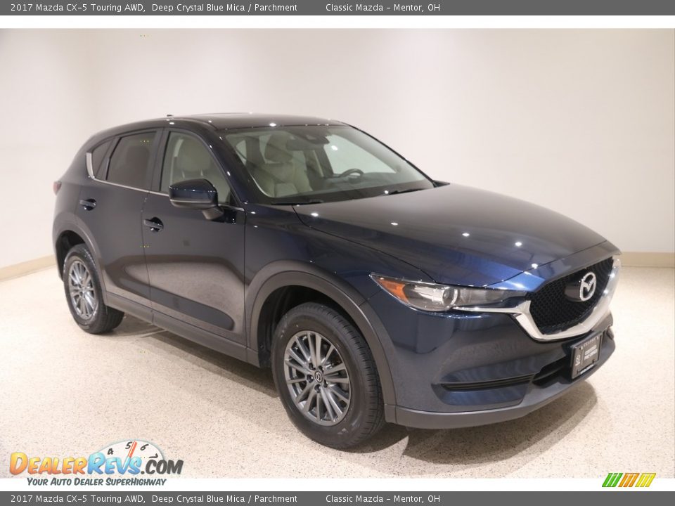 2017 Mazda CX-5 Touring AWD Deep Crystal Blue Mica / Parchment Photo #1