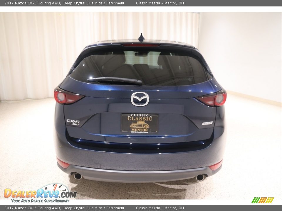 2017 Mazda CX-5 Touring AWD Deep Crystal Blue Mica / Parchment Photo #4