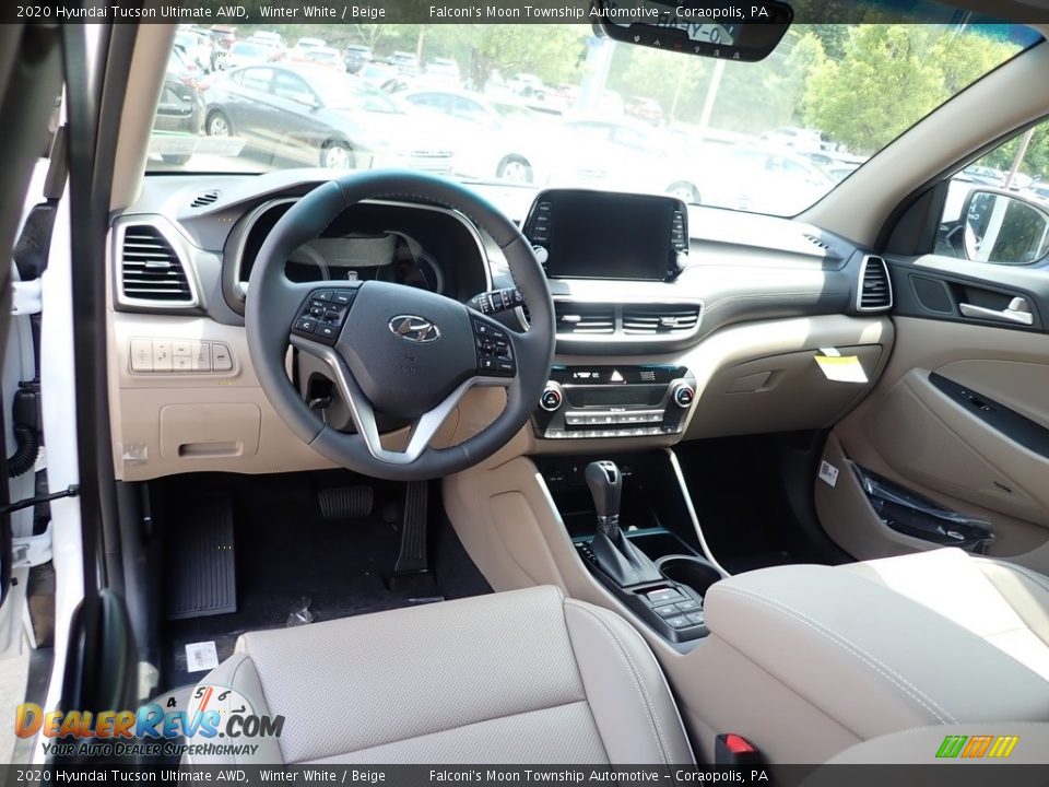 2020 Hyundai Tucson Ultimate AWD Winter White / Beige Photo #10