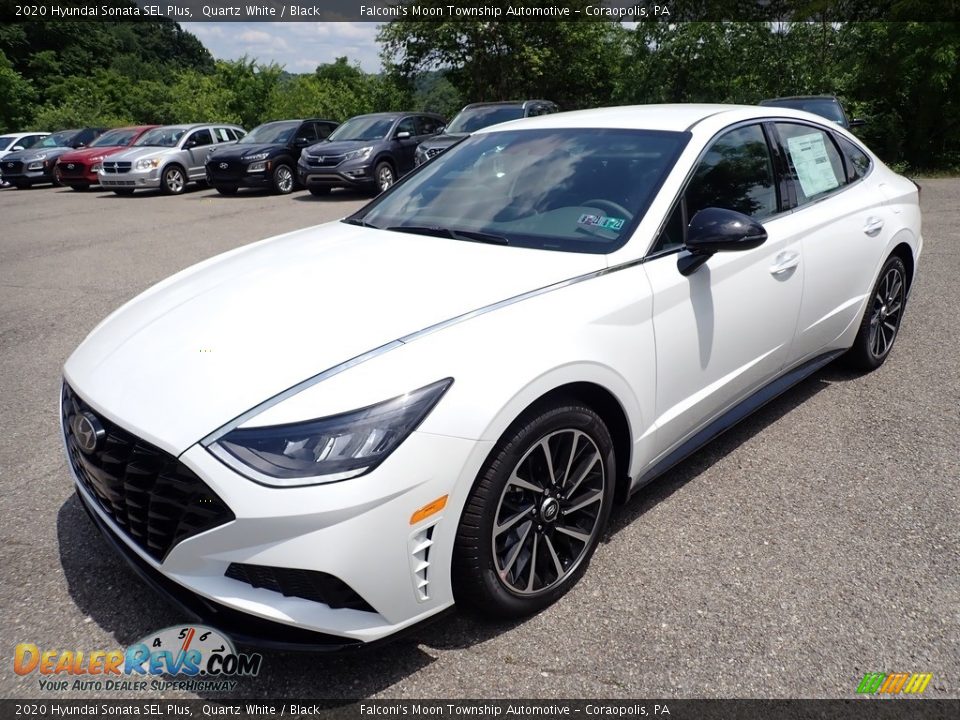 2020 Hyundai Sonata SEL Plus Quartz White / Black Photo #5