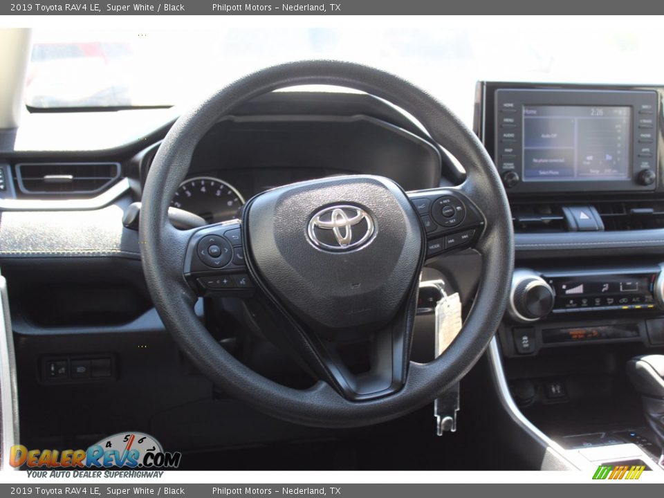 2019 Toyota RAV4 LE Super White / Black Photo #22