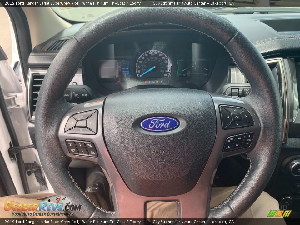 2019 Ford Ranger Lariat SuperCrew 4x4 White Platinum Tri-Coat / Ebony Photo #5