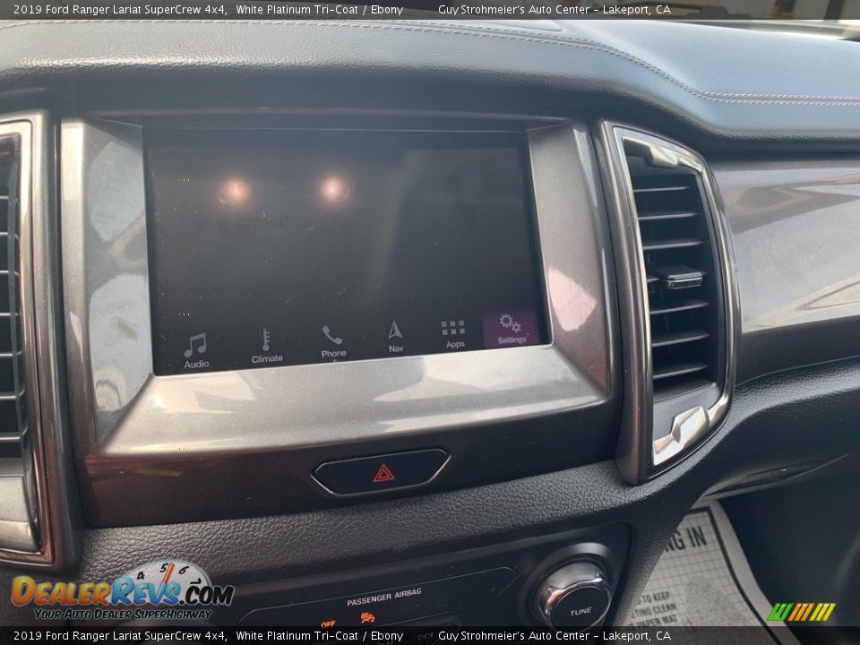 2019 Ford Ranger Lariat SuperCrew 4x4 White Platinum Tri-Coat / Ebony Photo #6