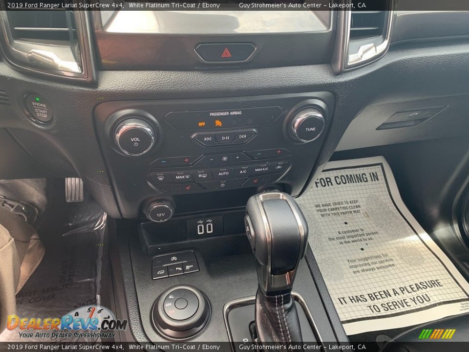 2019 Ford Ranger Lariat SuperCrew 4x4 White Platinum Tri-Coat / Ebony Photo #7