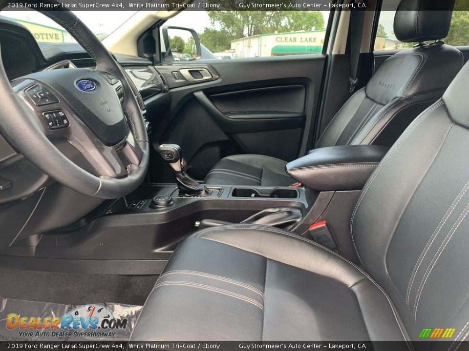 2019 Ford Ranger Lariat SuperCrew 4x4 White Platinum Tri-Coat / Ebony Photo #10