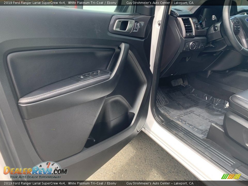 2019 Ford Ranger Lariat SuperCrew 4x4 White Platinum Tri-Coat / Ebony Photo #11