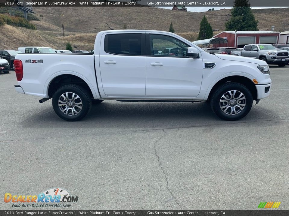 2019 Ford Ranger Lariat SuperCrew 4x4 White Platinum Tri-Coat / Ebony Photo #15