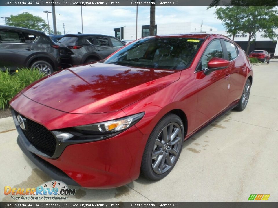 2020 Mazda MAZDA3 Hatchback Soul Red Crystal Metallic / Greige Photo #3