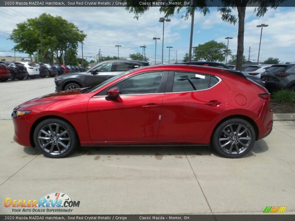2020 Mazda MAZDA3 Hatchback Soul Red Crystal Metallic / Greige Photo #4
