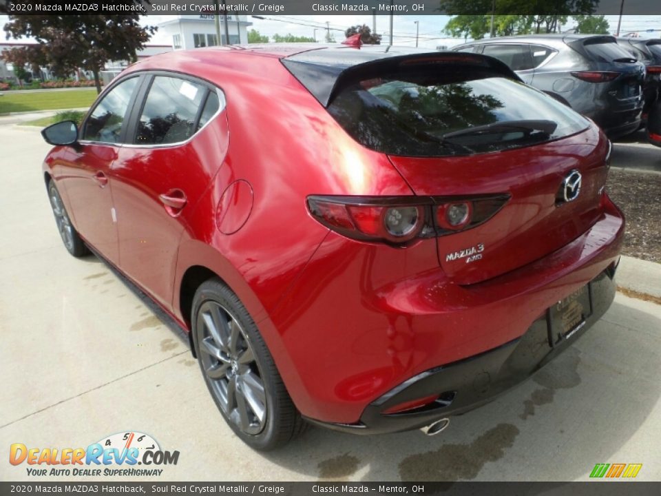 2020 Mazda MAZDA3 Hatchback Soul Red Crystal Metallic / Greige Photo #5