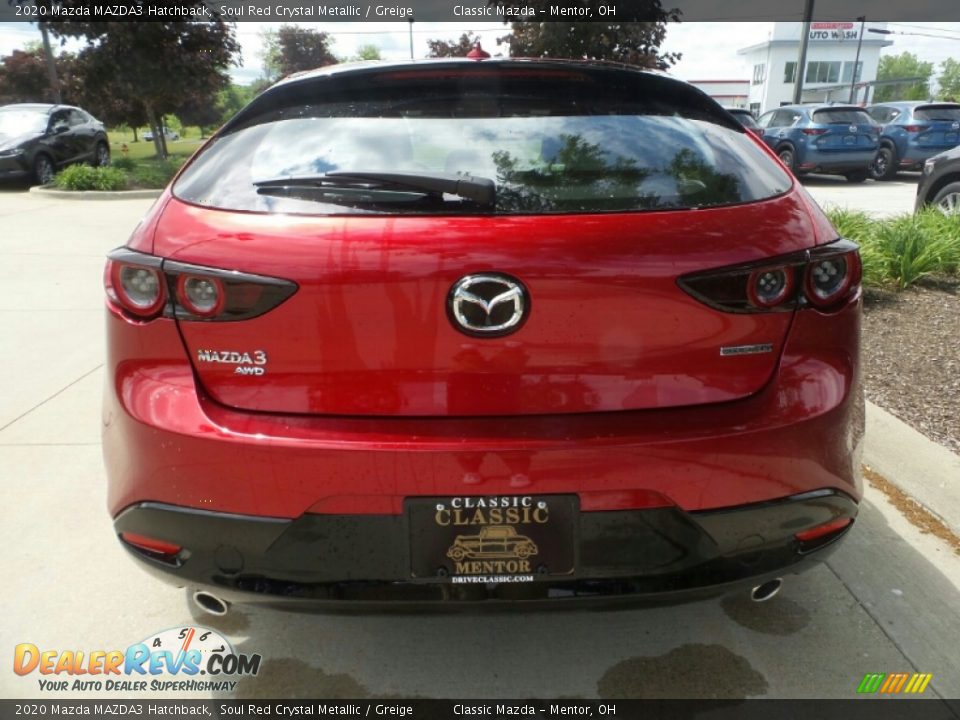 2020 Mazda MAZDA3 Hatchback Soul Red Crystal Metallic / Greige Photo #6