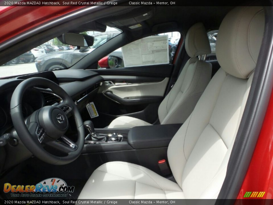 2020 Mazda MAZDA3 Hatchback Soul Red Crystal Metallic / Greige Photo #8