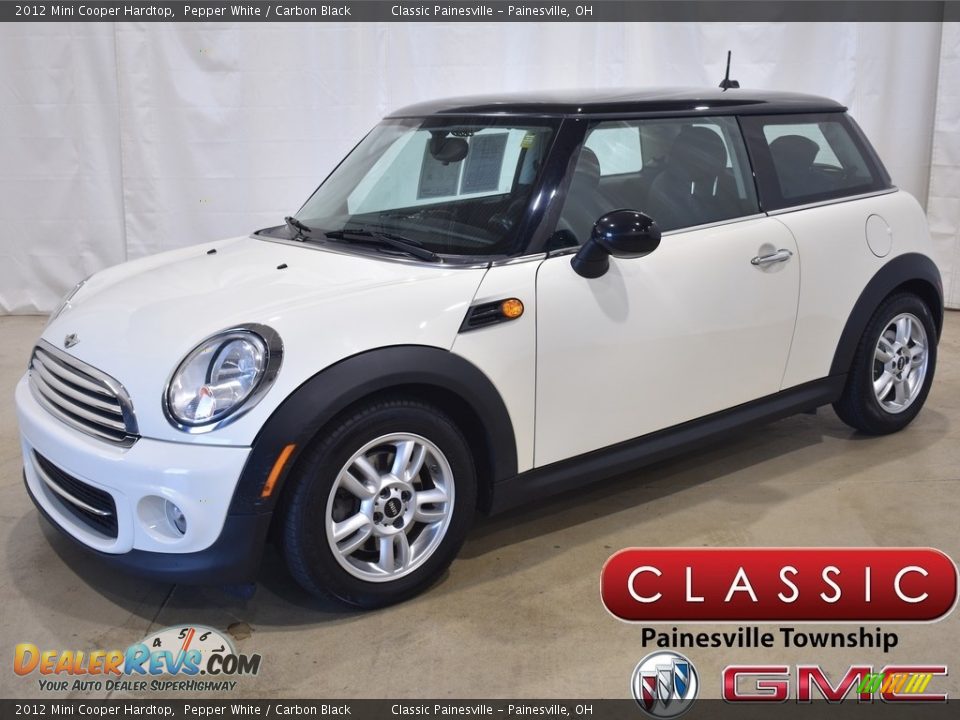 2012 Mini Cooper Hardtop Pepper White / Carbon Black Photo #1
