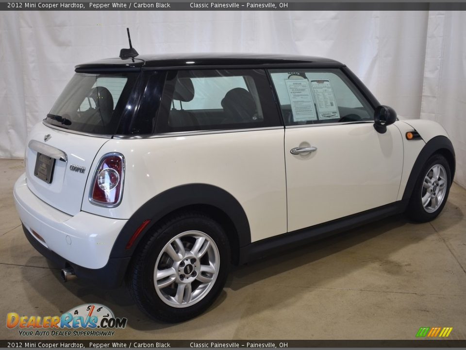 2012 Mini Cooper Hardtop Pepper White / Carbon Black Photo #2