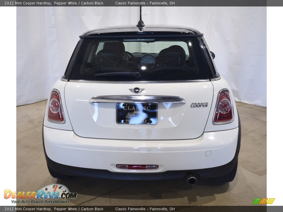 2012 Mini Cooper Hardtop Pepper White / Carbon Black Photo #3