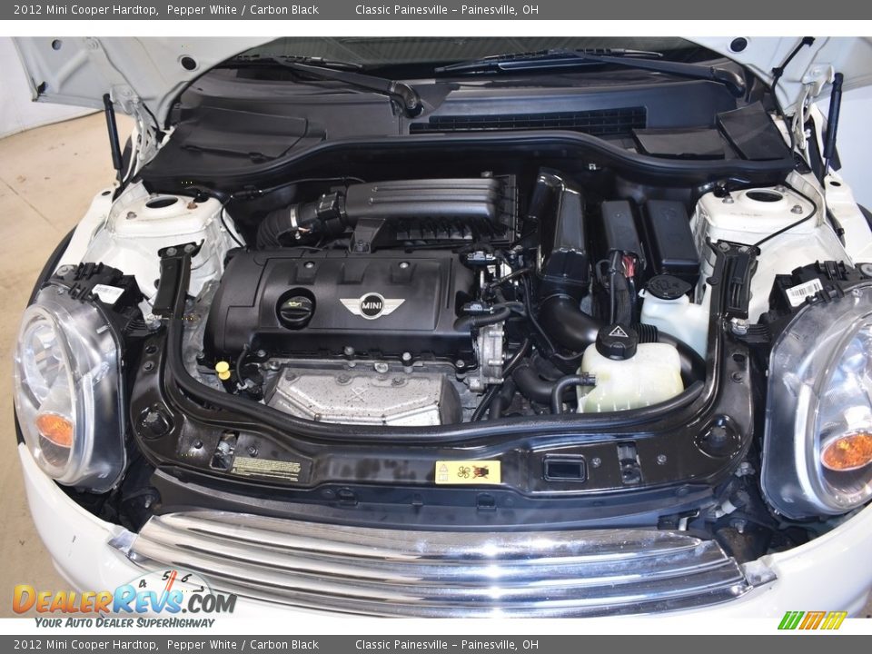 2012 Mini Cooper Hardtop Pepper White / Carbon Black Photo #6
