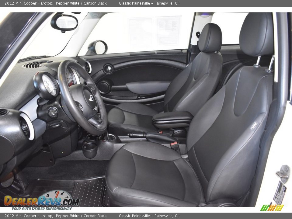 2012 Mini Cooper Hardtop Pepper White / Carbon Black Photo #7