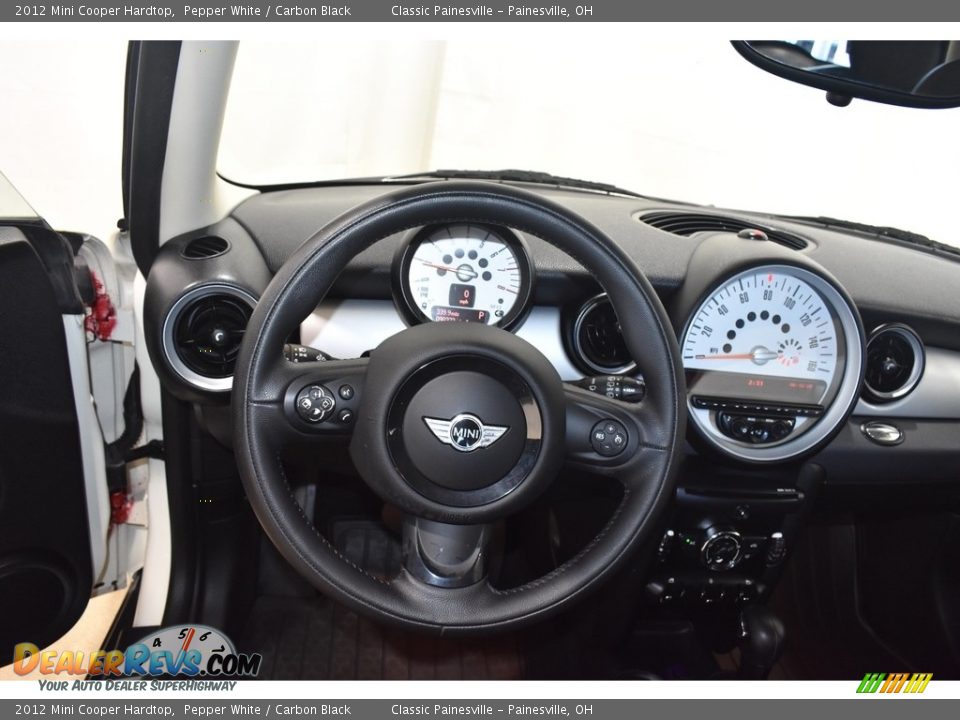 2012 Mini Cooper Hardtop Pepper White / Carbon Black Photo #10