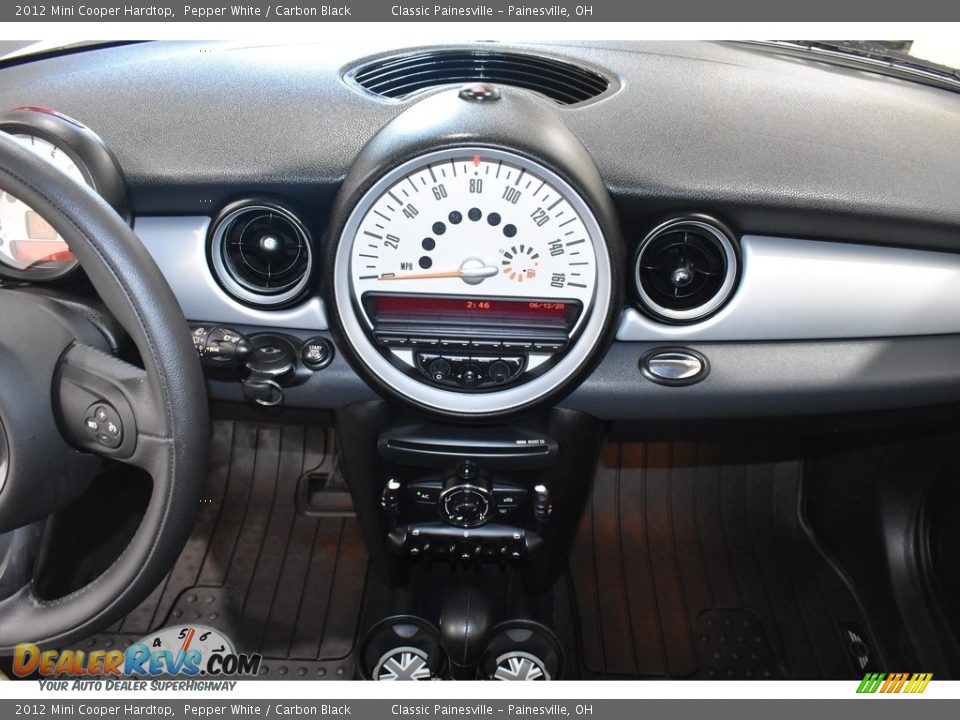 2012 Mini Cooper Hardtop Pepper White / Carbon Black Photo #11
