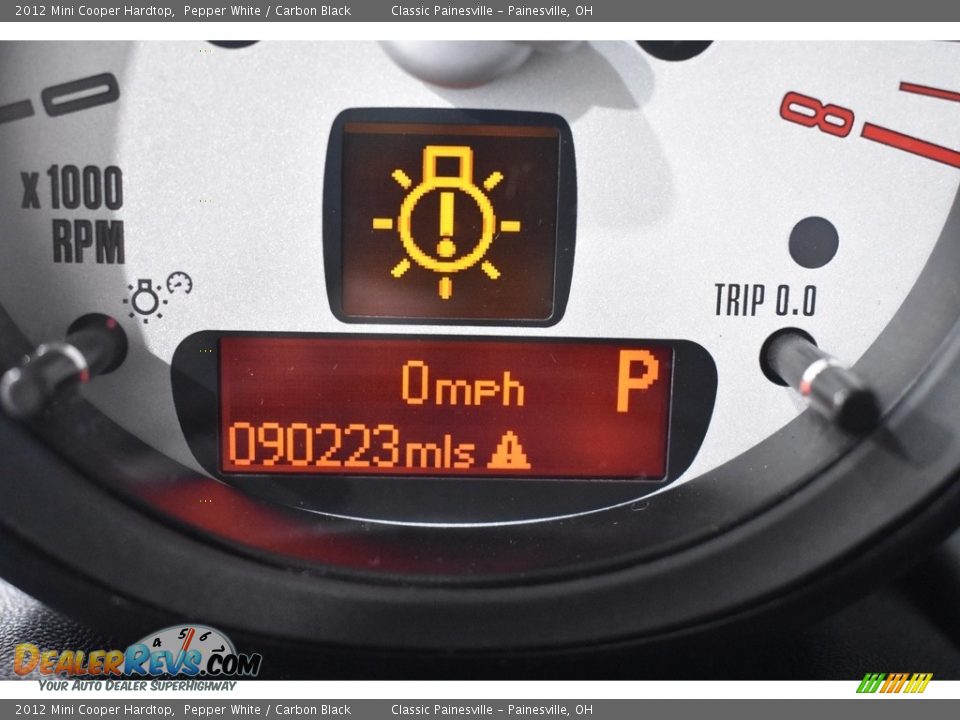 2012 Mini Cooper Hardtop Pepper White / Carbon Black Photo #13