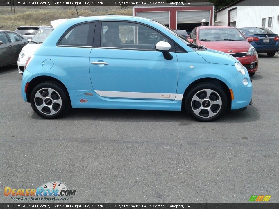 Celeste Blu (Light Blue) 2017 Fiat 500e All Electric Photo #7