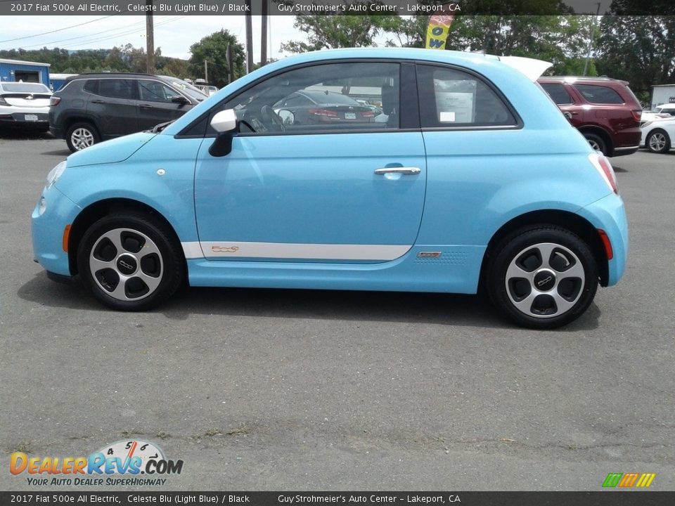 Celeste Blu (Light Blue) 2017 Fiat 500e All Electric Photo #9