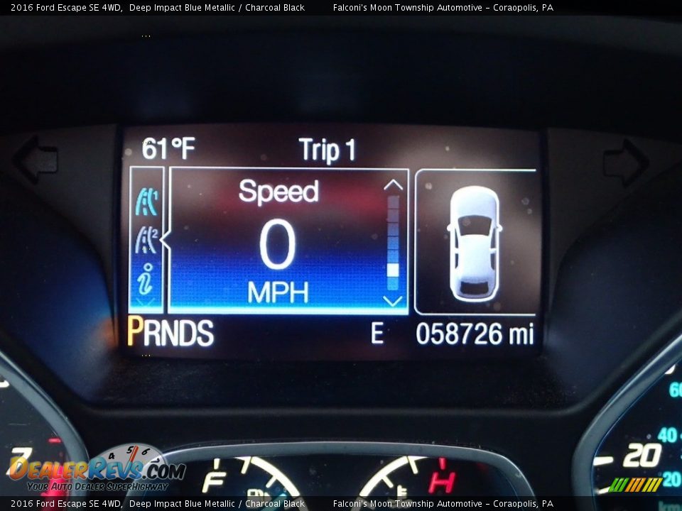 2016 Ford Escape SE 4WD Deep Impact Blue Metallic / Charcoal Black Photo #24