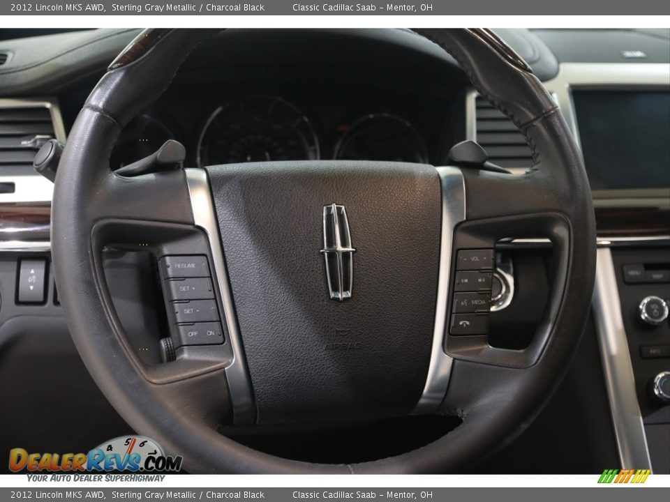 2012 Lincoln MKS AWD Sterling Gray Metallic / Charcoal Black Photo #6