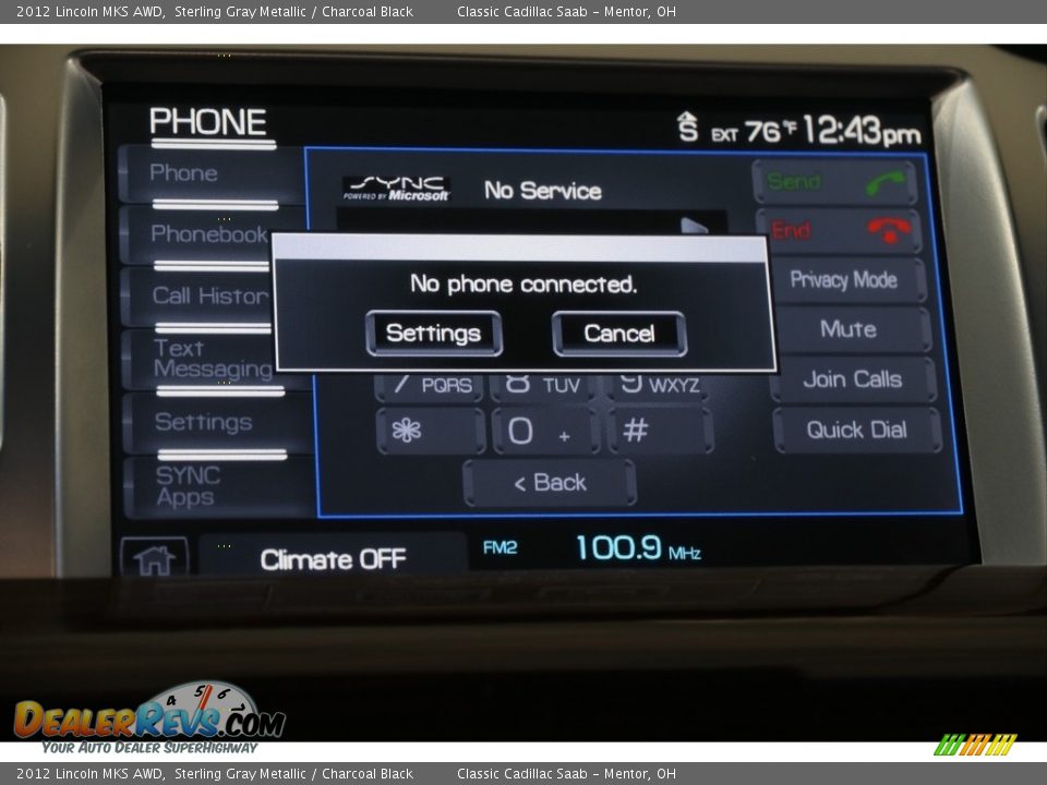 2012 Lincoln MKS AWD Sterling Gray Metallic / Charcoal Black Photo #10