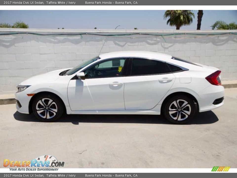 2017 Honda Civic LX Sedan Taffeta White / Ivory Photo #9