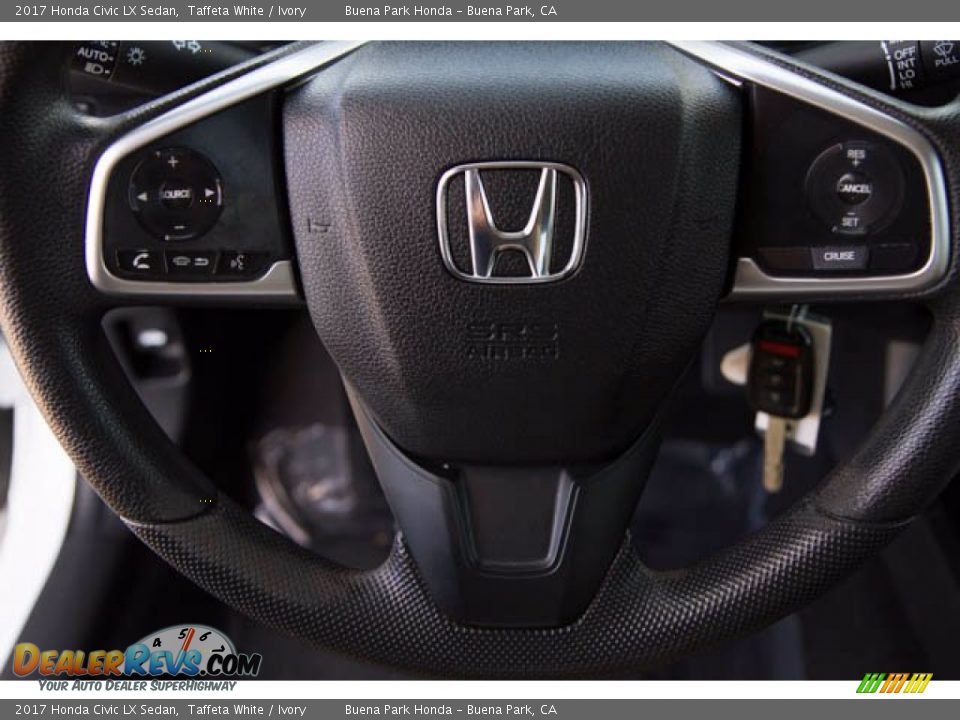 2017 Honda Civic LX Sedan Taffeta White / Ivory Photo #14