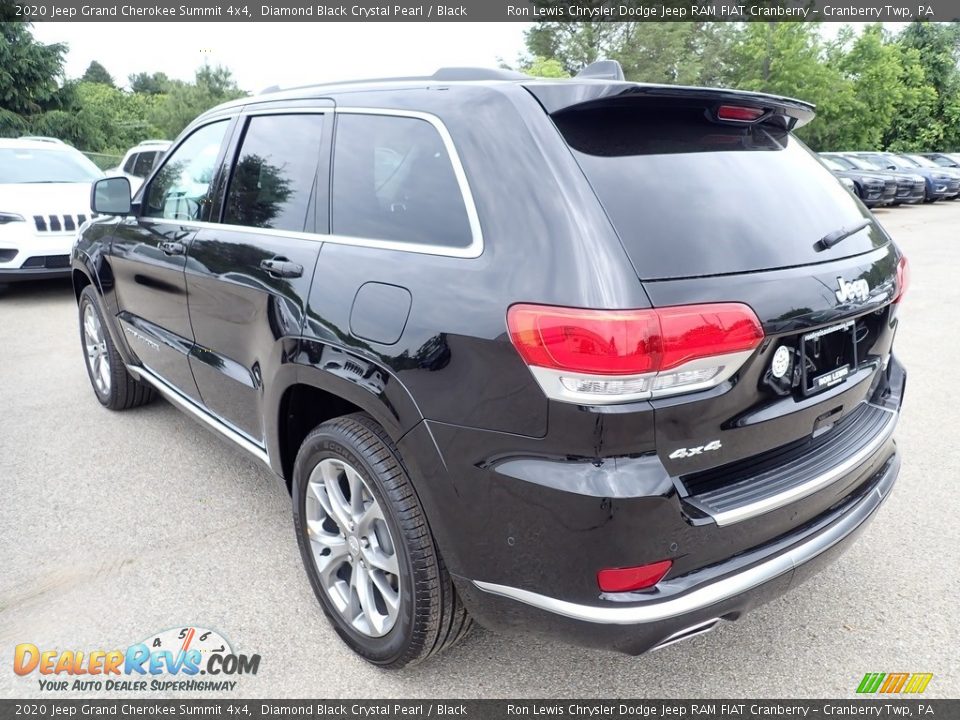 2020 Jeep Grand Cherokee Summit 4x4 Diamond Black Crystal Pearl / Black Photo #3