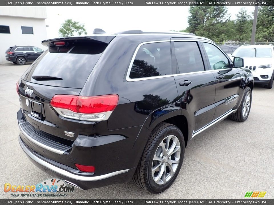 2020 Jeep Grand Cherokee Summit 4x4 Diamond Black Crystal Pearl / Black Photo #5