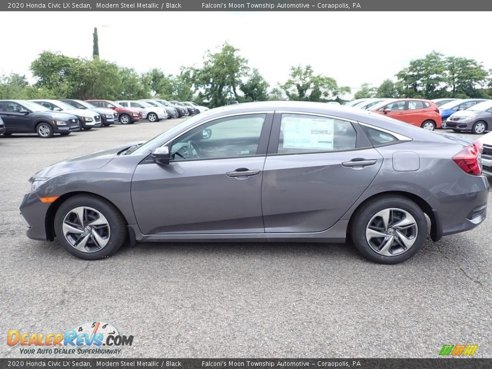 2020 Honda Civic LX Sedan Modern Steel Metallic / Black Photo #3