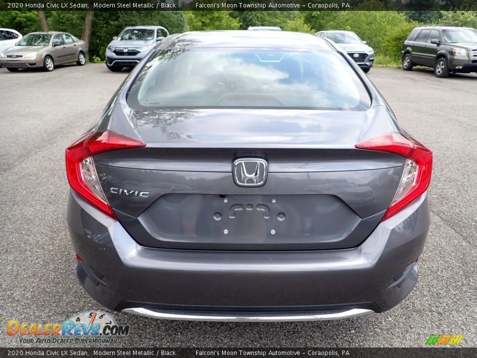 2020 Honda Civic LX Sedan Modern Steel Metallic / Black Photo #5