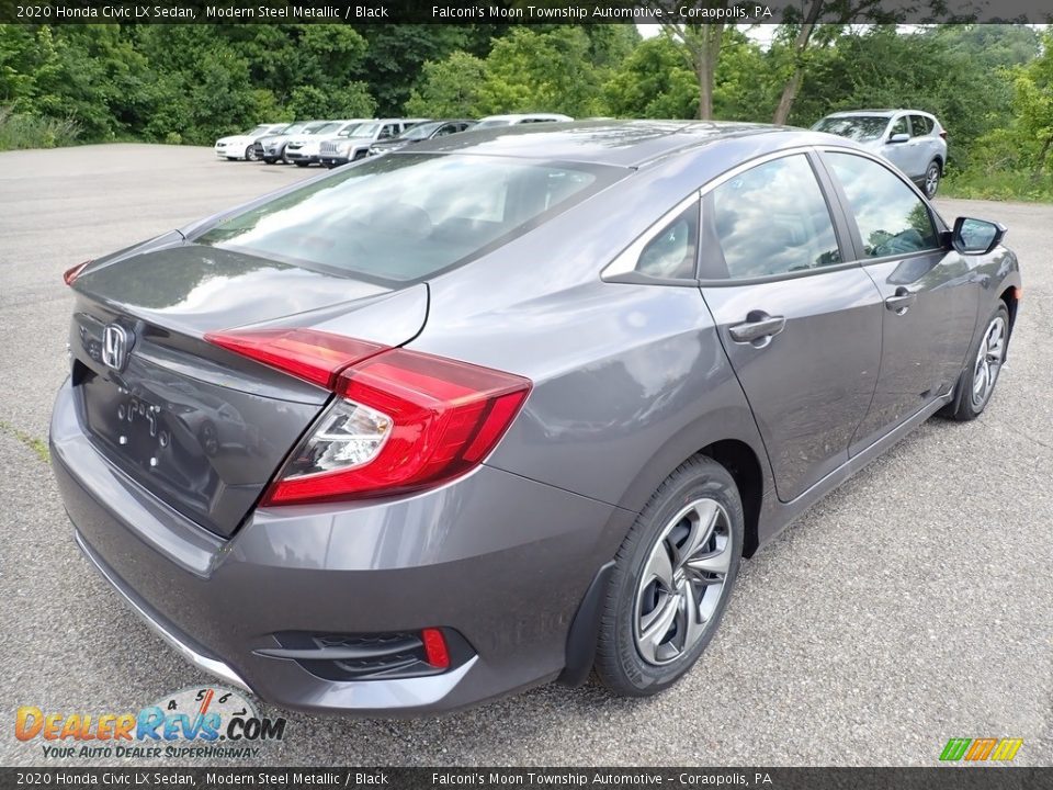 2020 Honda Civic LX Sedan Modern Steel Metallic / Black Photo #6