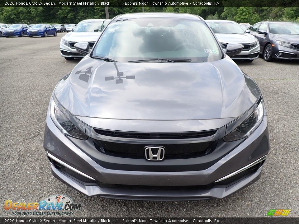 2020 Honda Civic LX Sedan Modern Steel Metallic / Black Photo #8