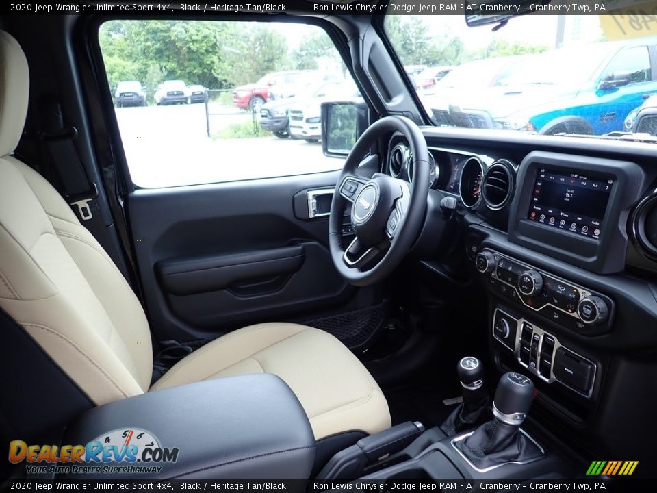 2020 Jeep Wrangler Unlimited Sport 4x4 Black / Heritage Tan/Black Photo #10