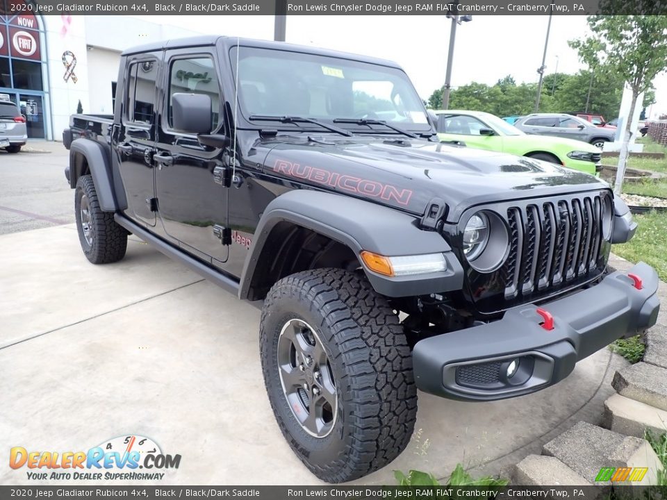 2020 Jeep Gladiator Rubicon 4x4 Black / Black/Dark Saddle Photo #8