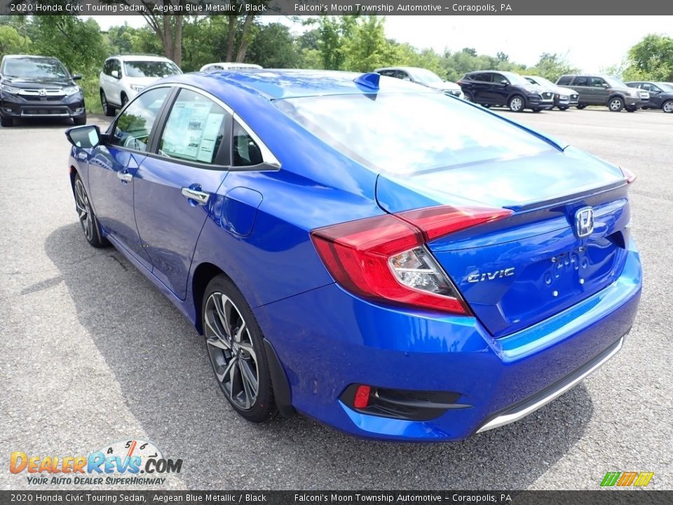 2020 Honda Civic Touring Sedan Aegean Blue Metallic / Black Photo #2