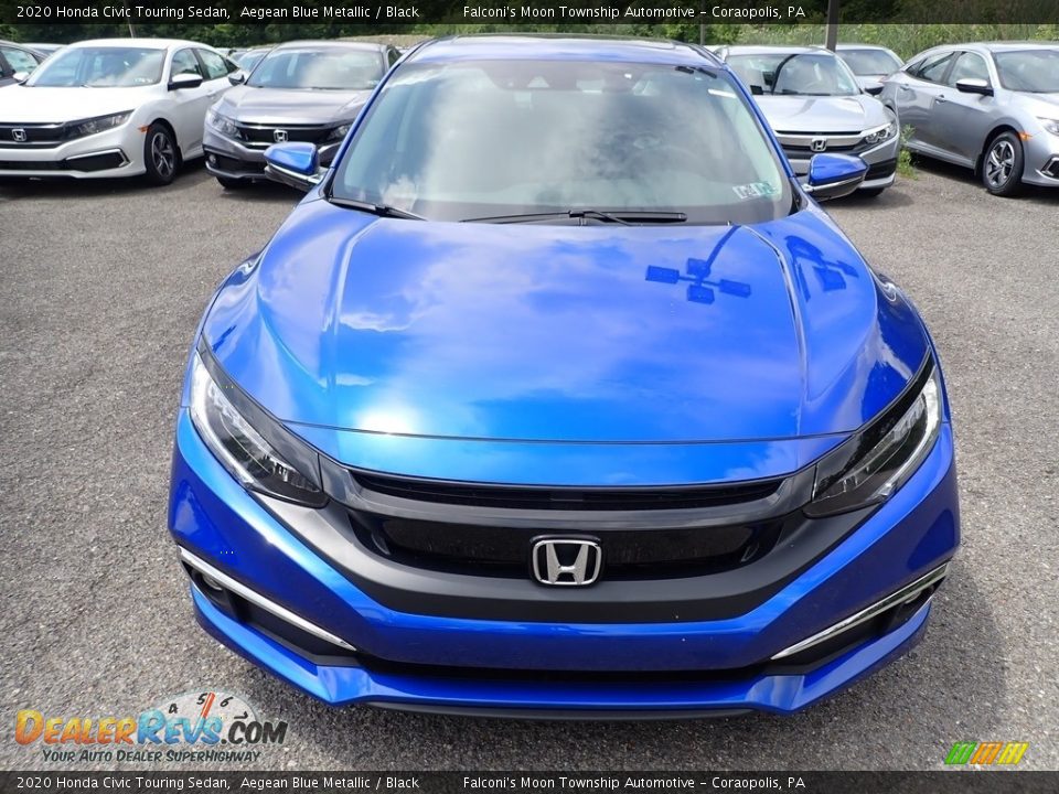 2020 Honda Civic Touring Sedan Aegean Blue Metallic / Black Photo #7