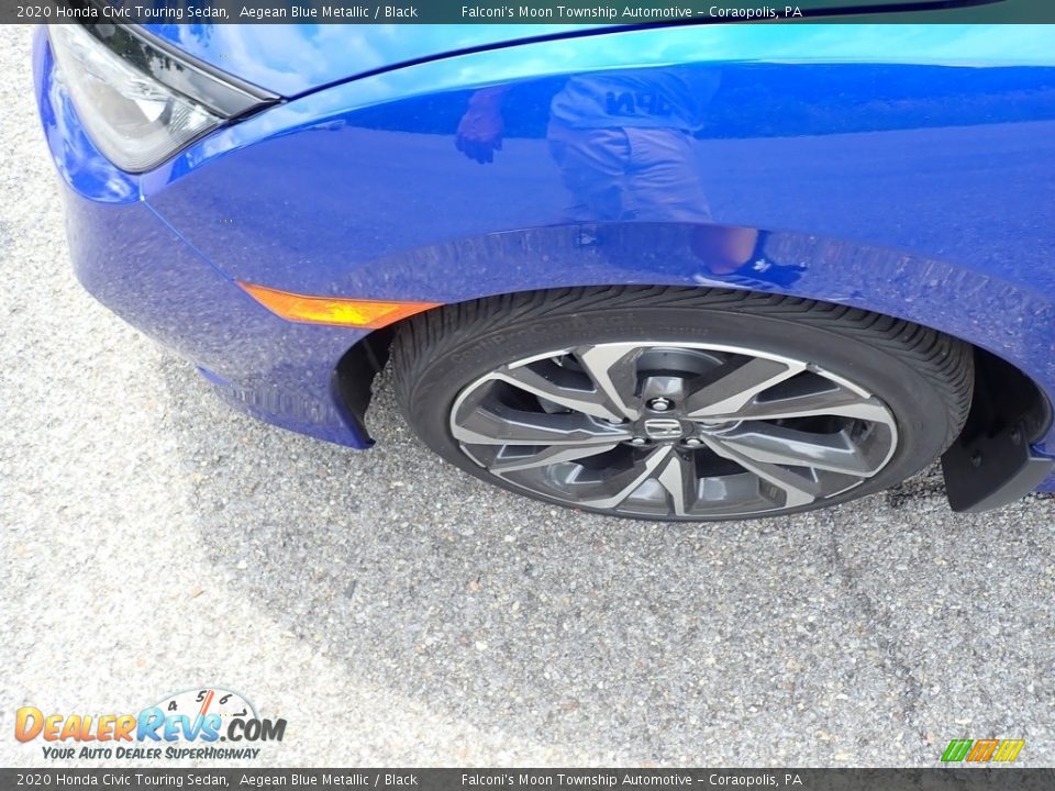 2020 Honda Civic Touring Sedan Aegean Blue Metallic / Black Photo #8