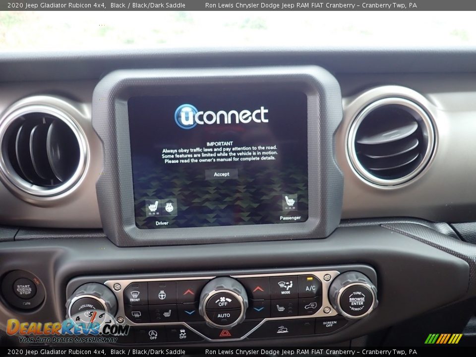 2020 Jeep Gladiator Rubicon 4x4 Black / Black/Dark Saddle Photo #18