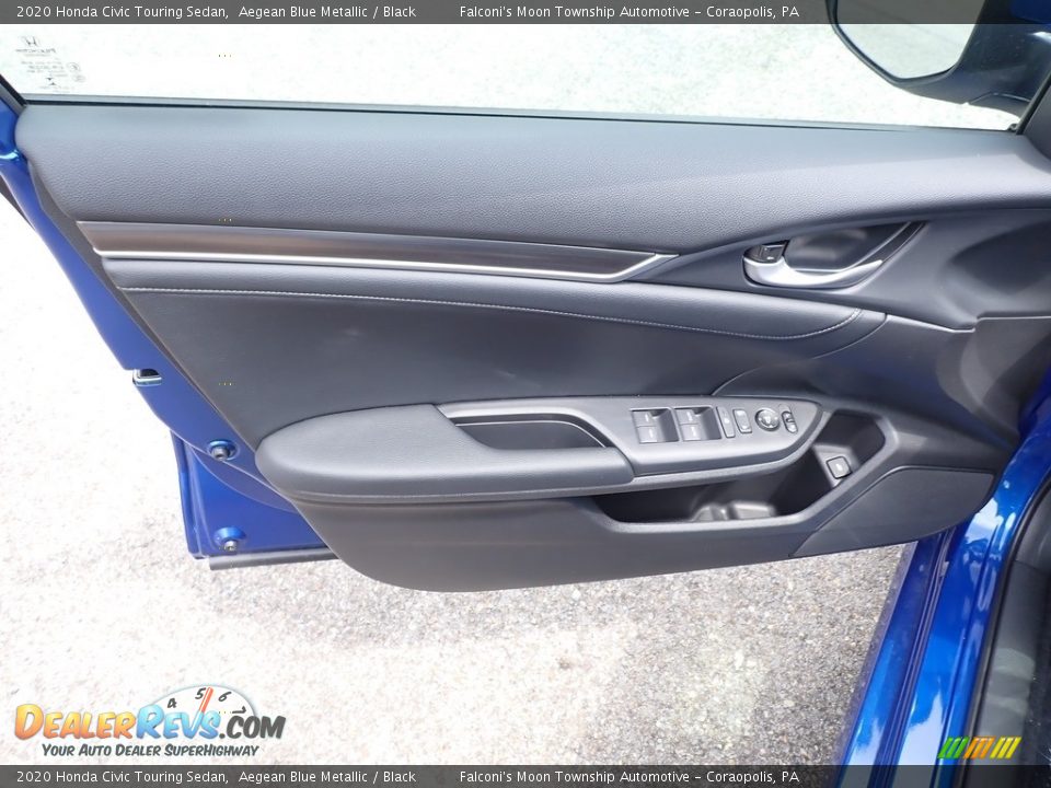 2020 Honda Civic Touring Sedan Aegean Blue Metallic / Black Photo #12