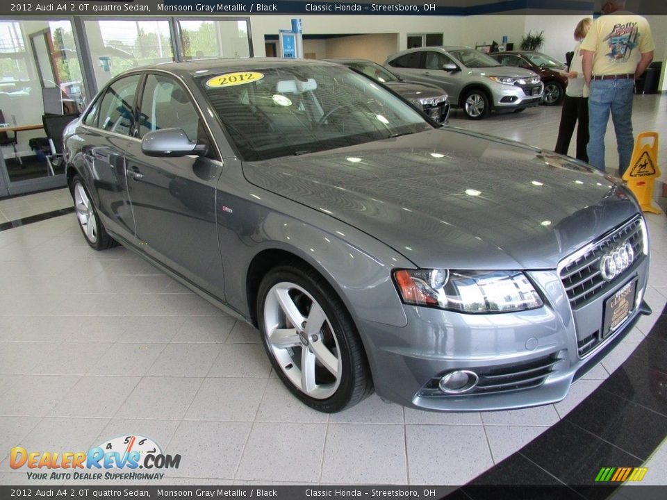 2012 Audi A4 2.0T quattro Sedan Monsoon Gray Metallic / Black Photo #3